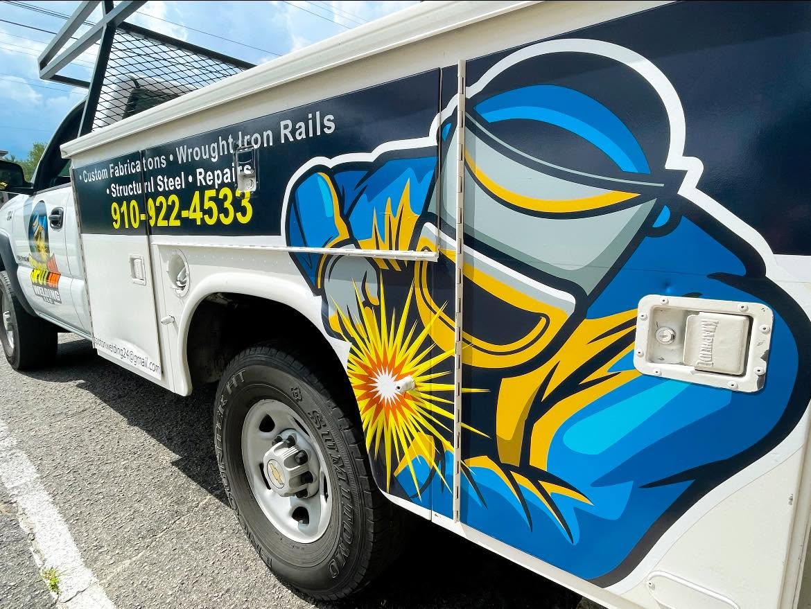 Welding service truck graphics