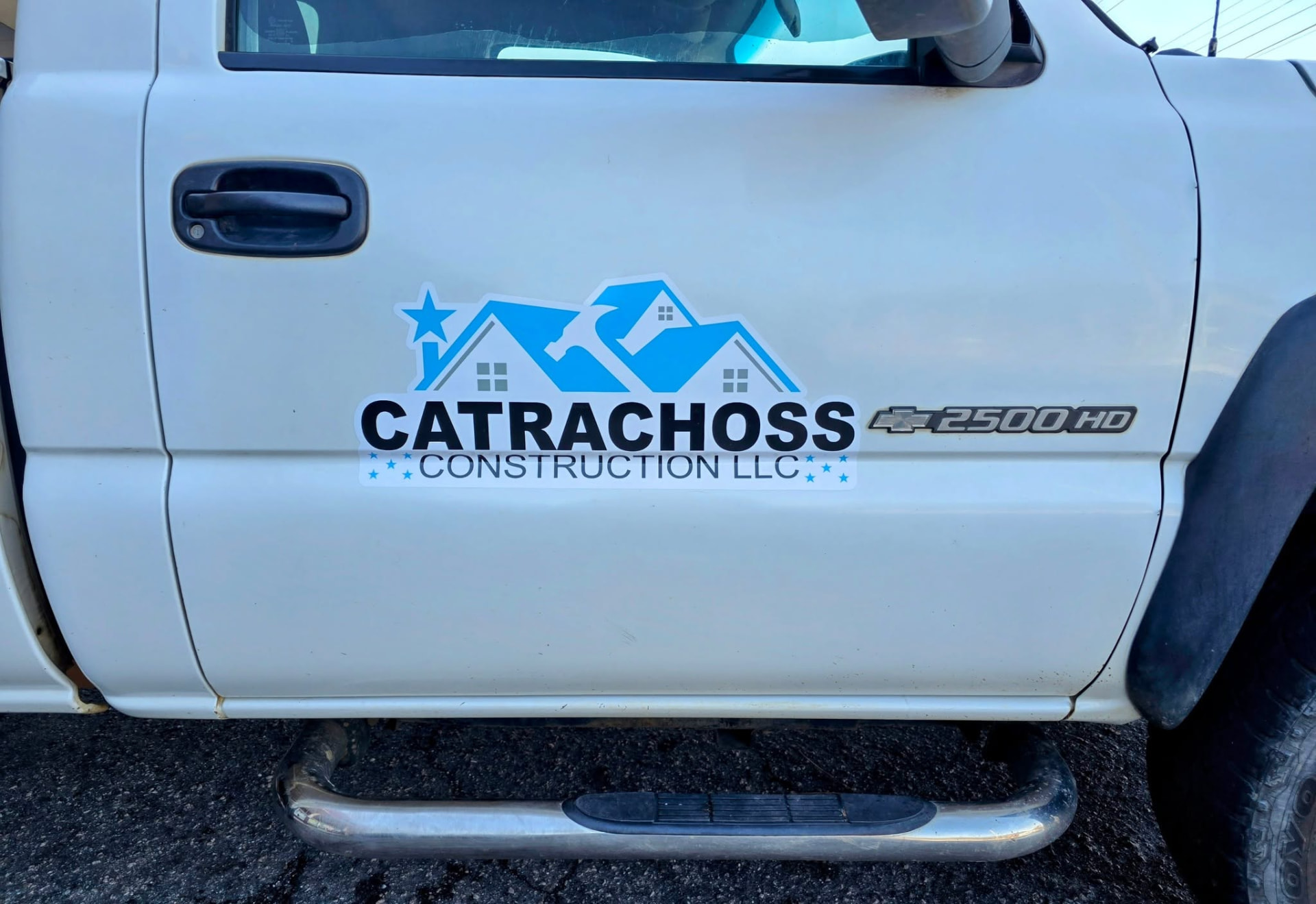 Catrachoss Construction door decals