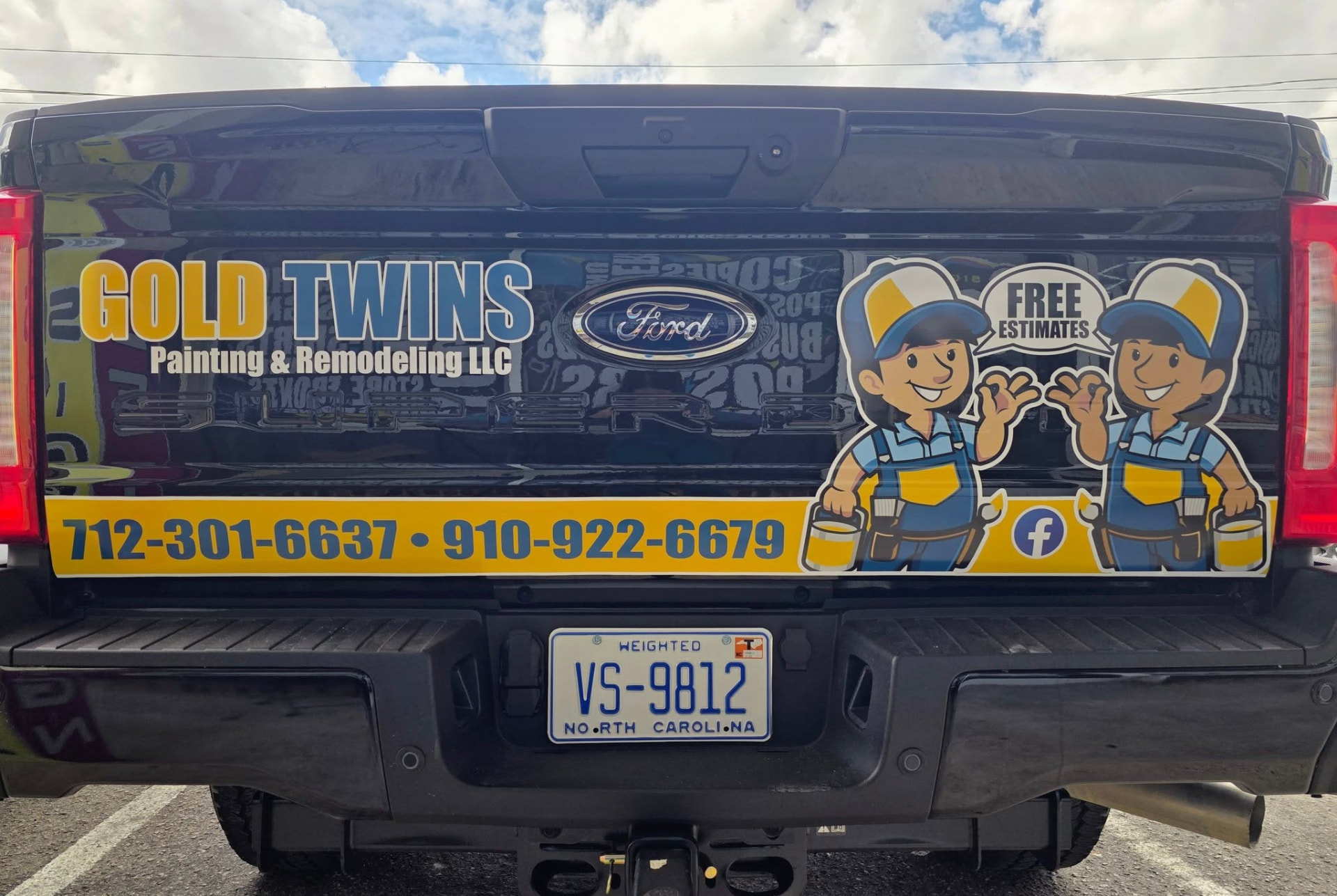 Gold Twins tailgate wrap
